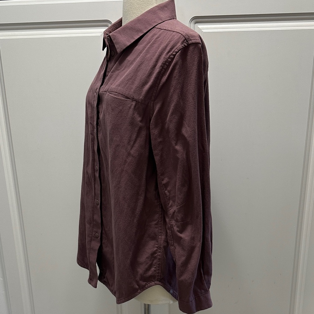 Lululemon Athletica Plum Button-Down Flannel Shirt - Picture 5 of 12